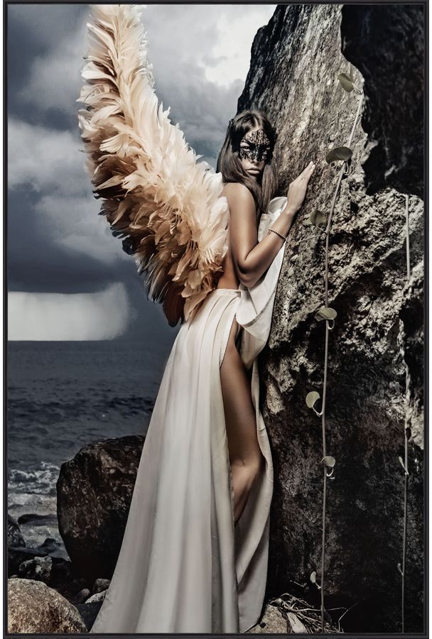 Glasmalerei - Verkleideter Engel - 80x120 cm Glasmalerei - Verkleideter Engel - 80x120 cm