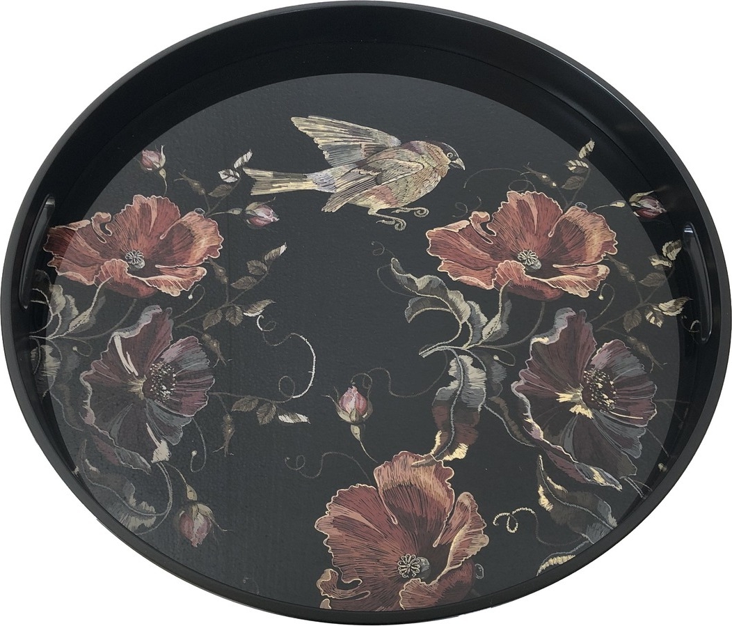 Vogel-Serviertablett - Schwarz Vogel-Serviertablett - Schwarz