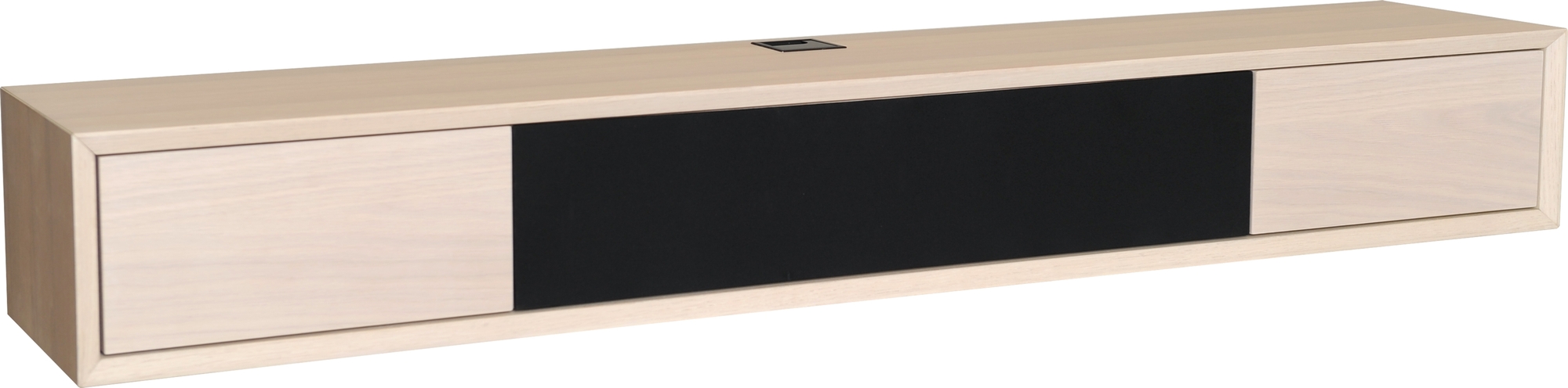 Vision Medienbank 172 cm - wei� pigmentiertes Eichenfurnier