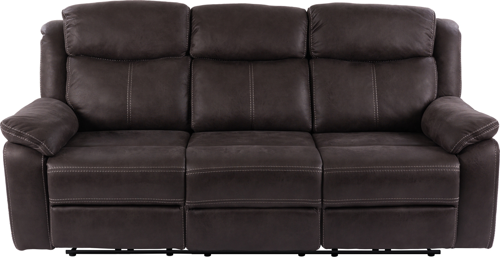 Teddy 3-Sitzer-Liegesofa elektrisch - Braun