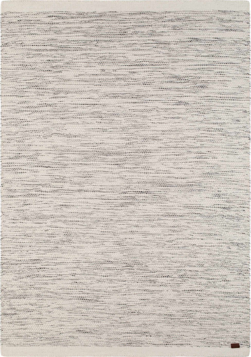 Getufteter handgewebter Wollteppich Wei�/Schwarz