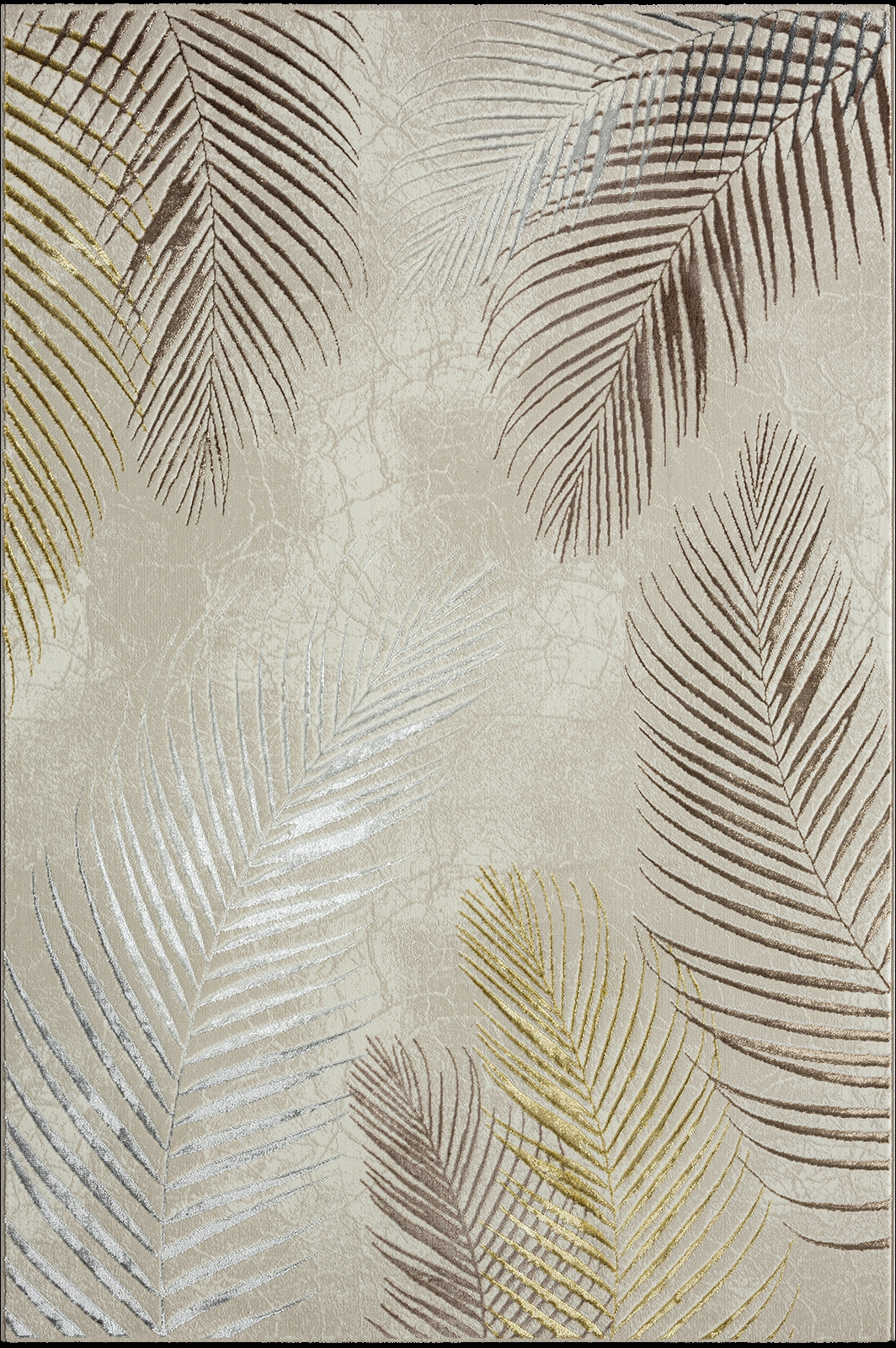 Creation Leaf maschinengewebter Teppich Creme