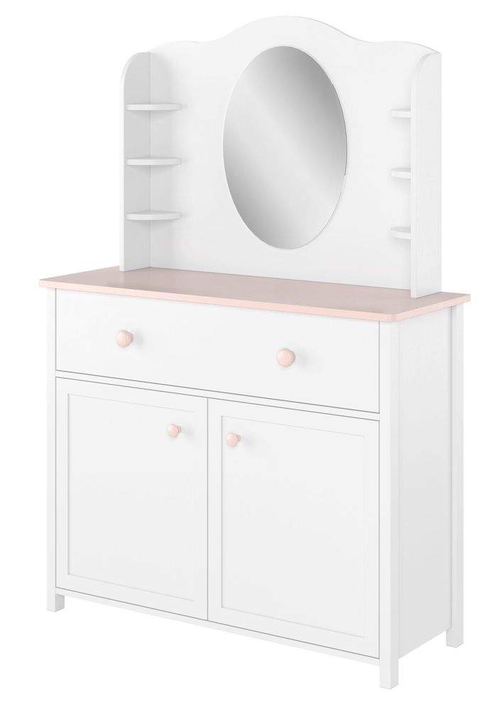 Stephany Schminktisch - Weiß/Rosa Stephany Schminktisch - Weiß/Rosa