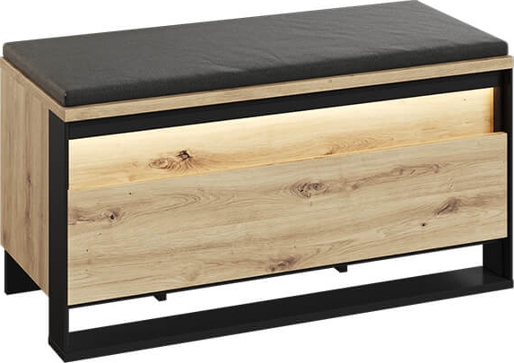 Quant Dielenbank 92 cm - Artisan-Eiche/Schwarz