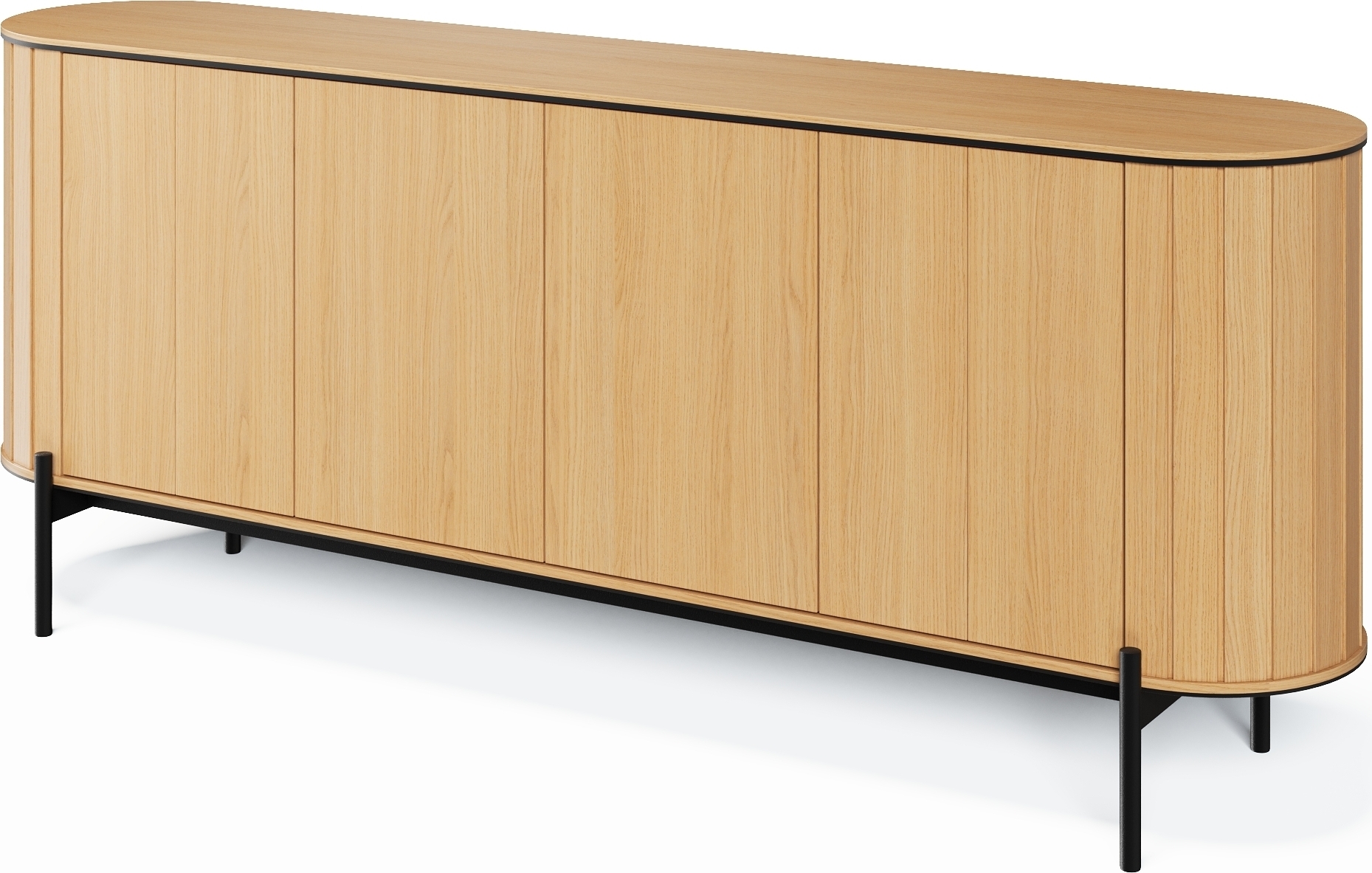 Rotto Sideboard 200 cm - Vicenza-Eiche/Schwarz