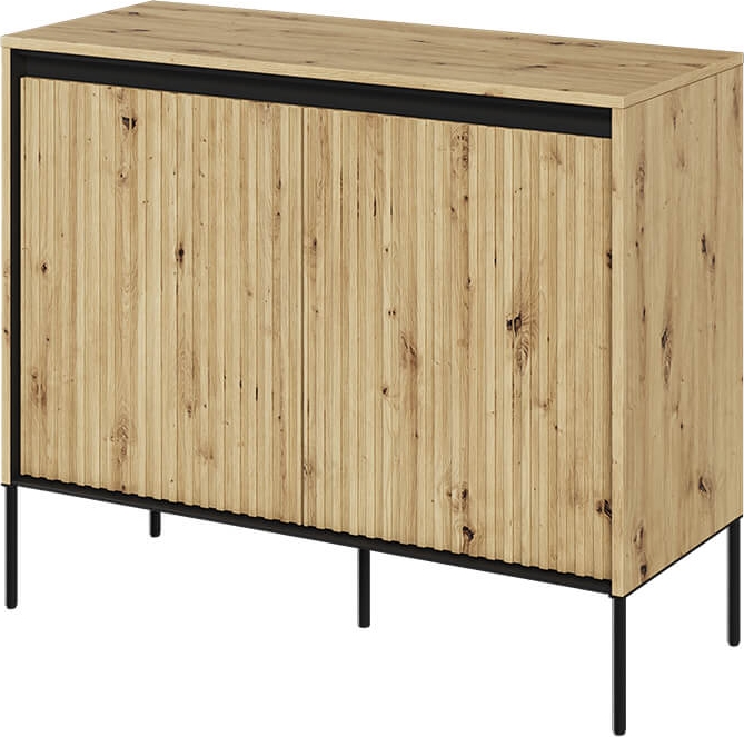 Trendschrank H83 cm - Artisan-Eiche/Schwarz Trendschrank H83 cm - Artisan-Eiche/Schwarz