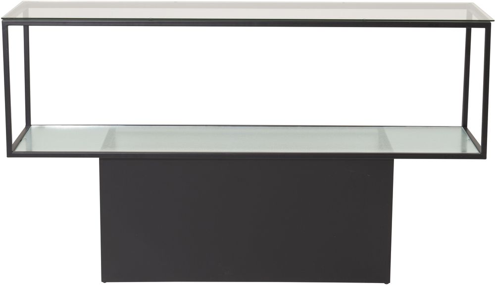 Agn�s Konsolentisch 130 x 35 cm - Schwarz/Glas
