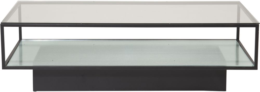 Agn�s Couchtisch 130 x 60 cm - Schwarz/Glas