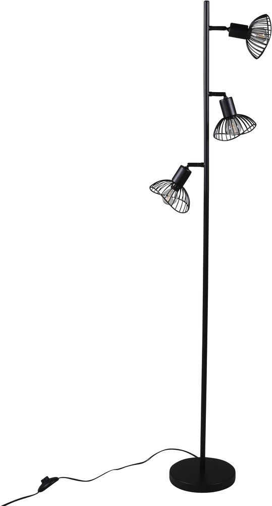 Hohle Stehlampe 3 aus Mesh - Schwarz