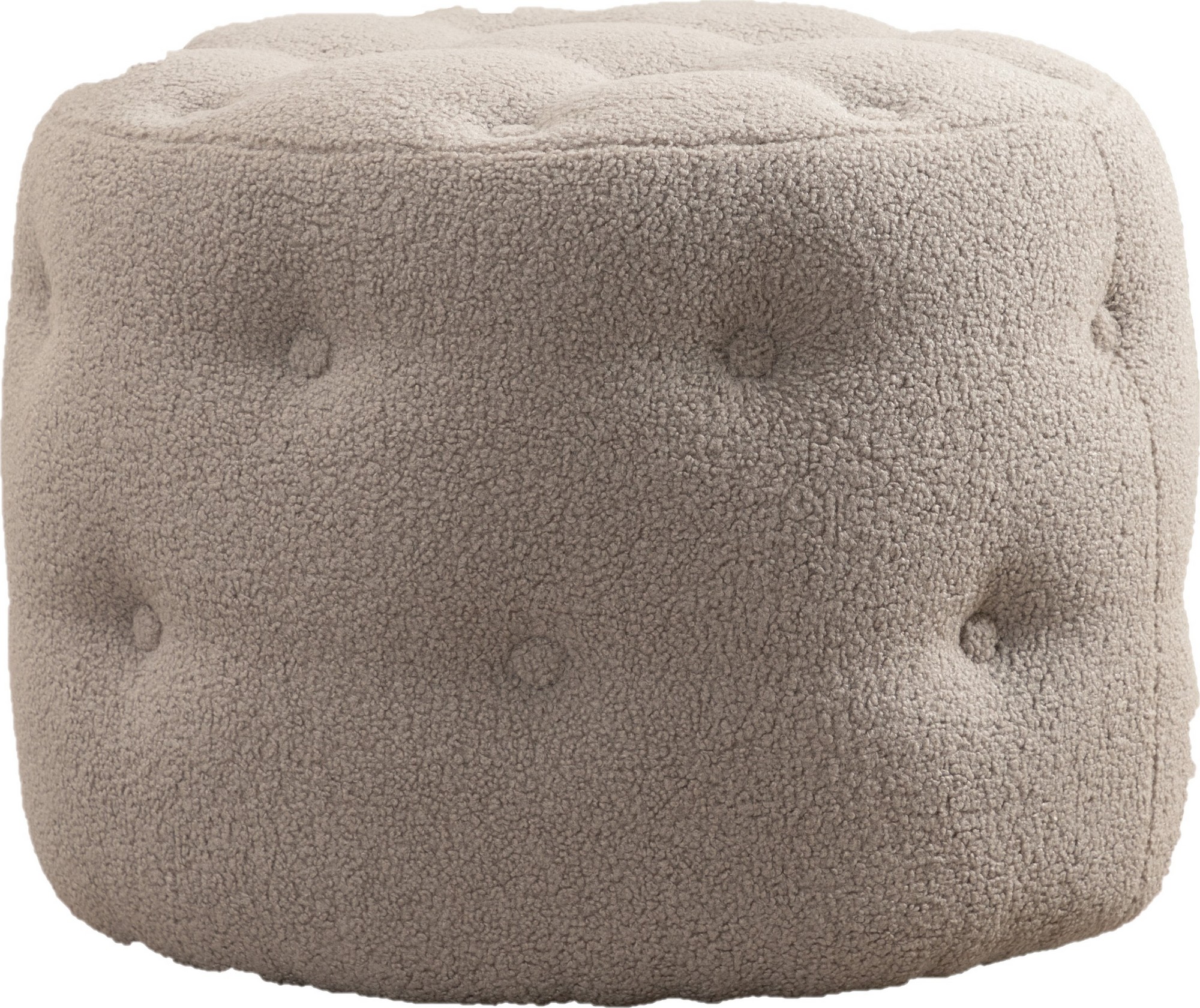 Respit Hocker - Grauer Beige-Teddy