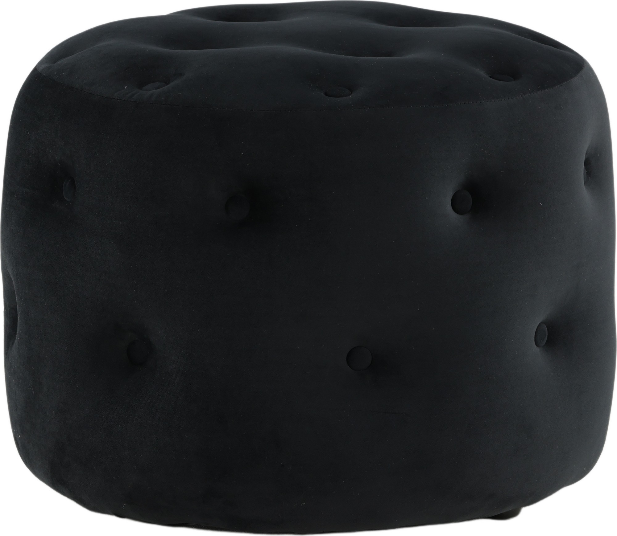 Respit Hocker - Schwarzer Samt