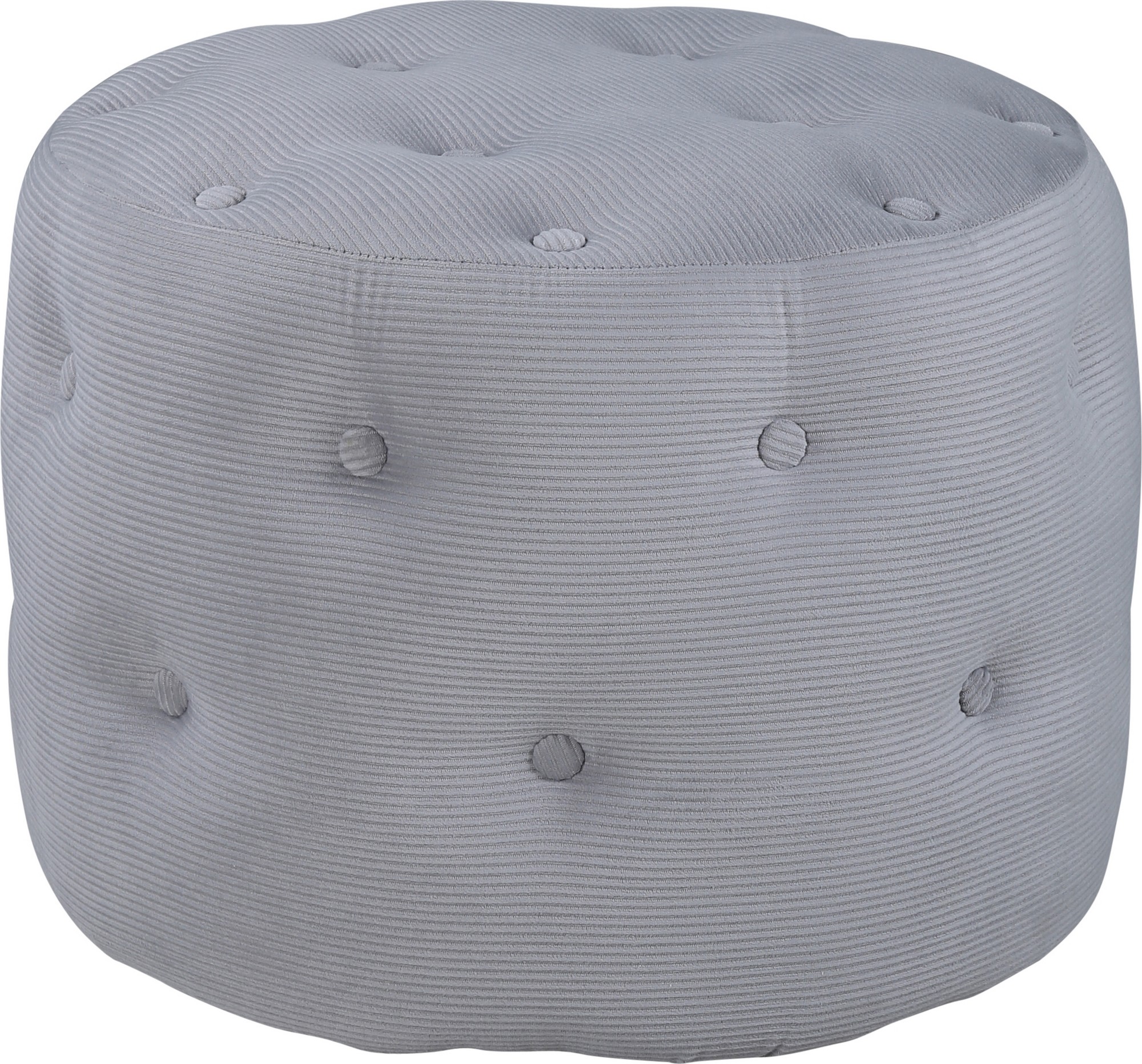 Respit Hocker - Grauer Kordsamt