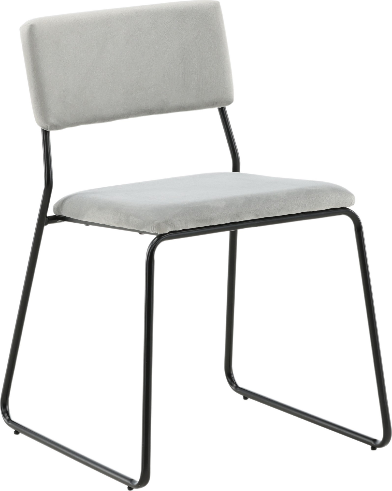 Frequency Stuhl - Hellgrauer Samt