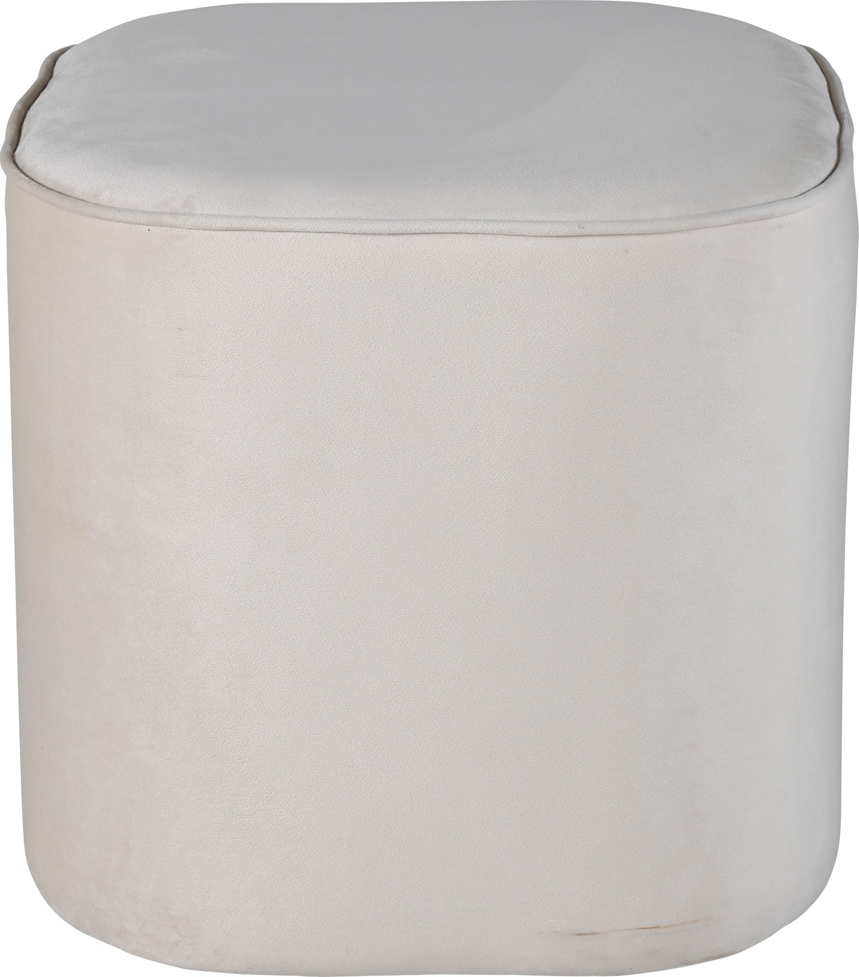 Chip-Hocker - Beige Samt