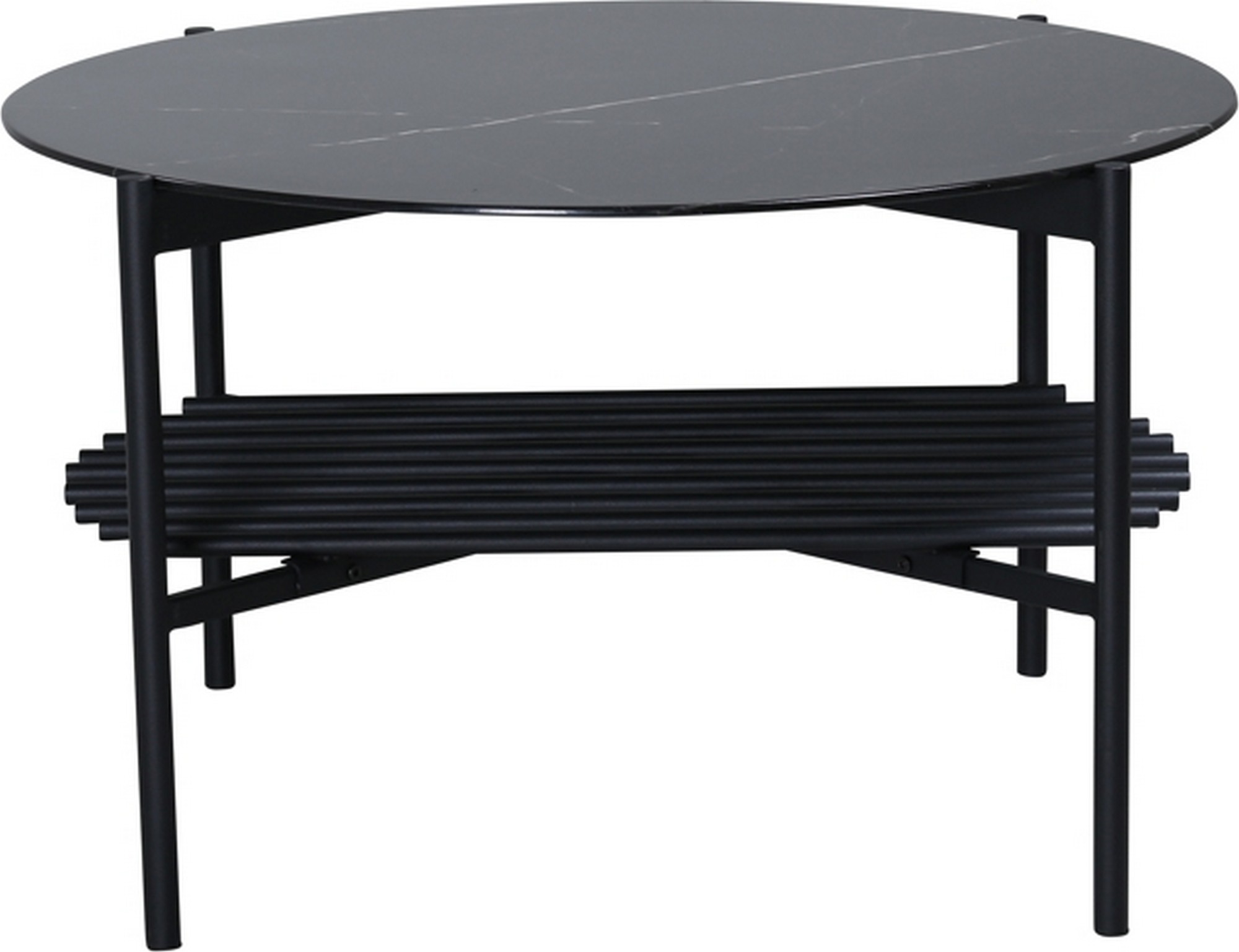 Adel Couchtisch 80 cm - Schwarzer Marmor