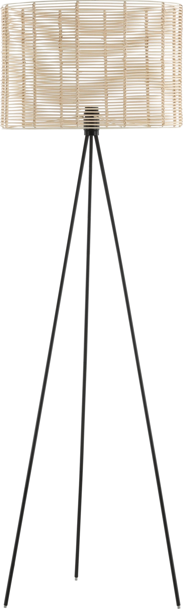 Wicky Stehlampe - Schwarz/Rattan