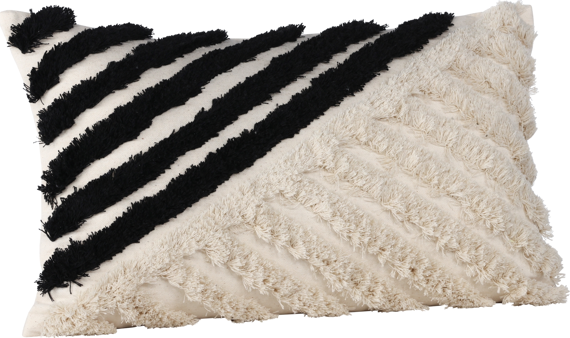 Zara Kissenbezug 50 x 30 cm - Schwarz/Wei�