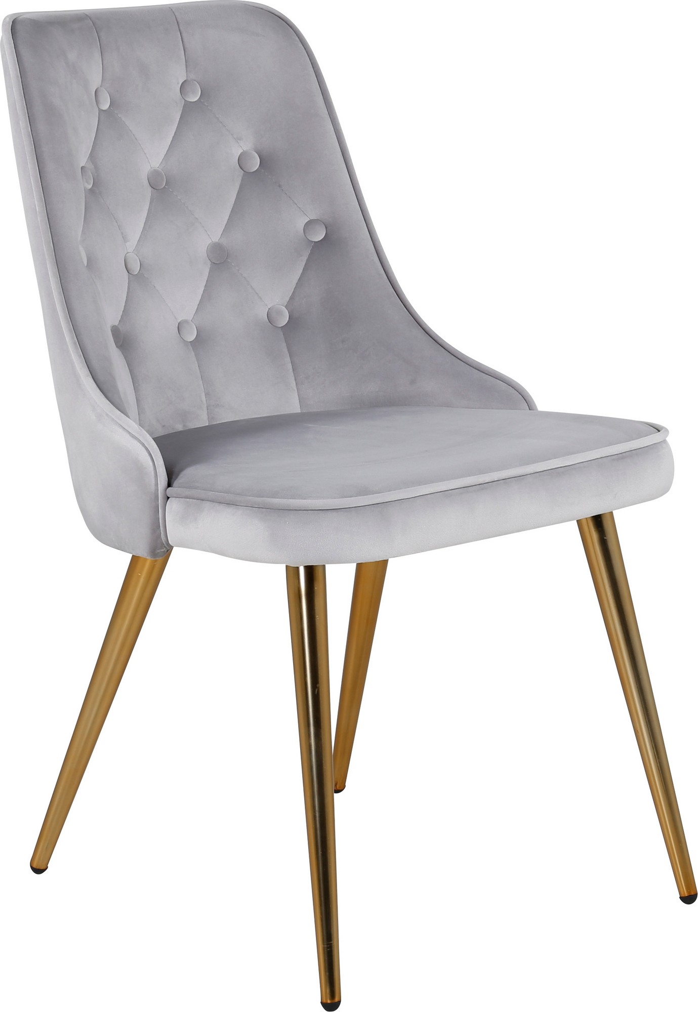 Alice Deluxe Esszimmerstuhl - Hellgrau/Messing