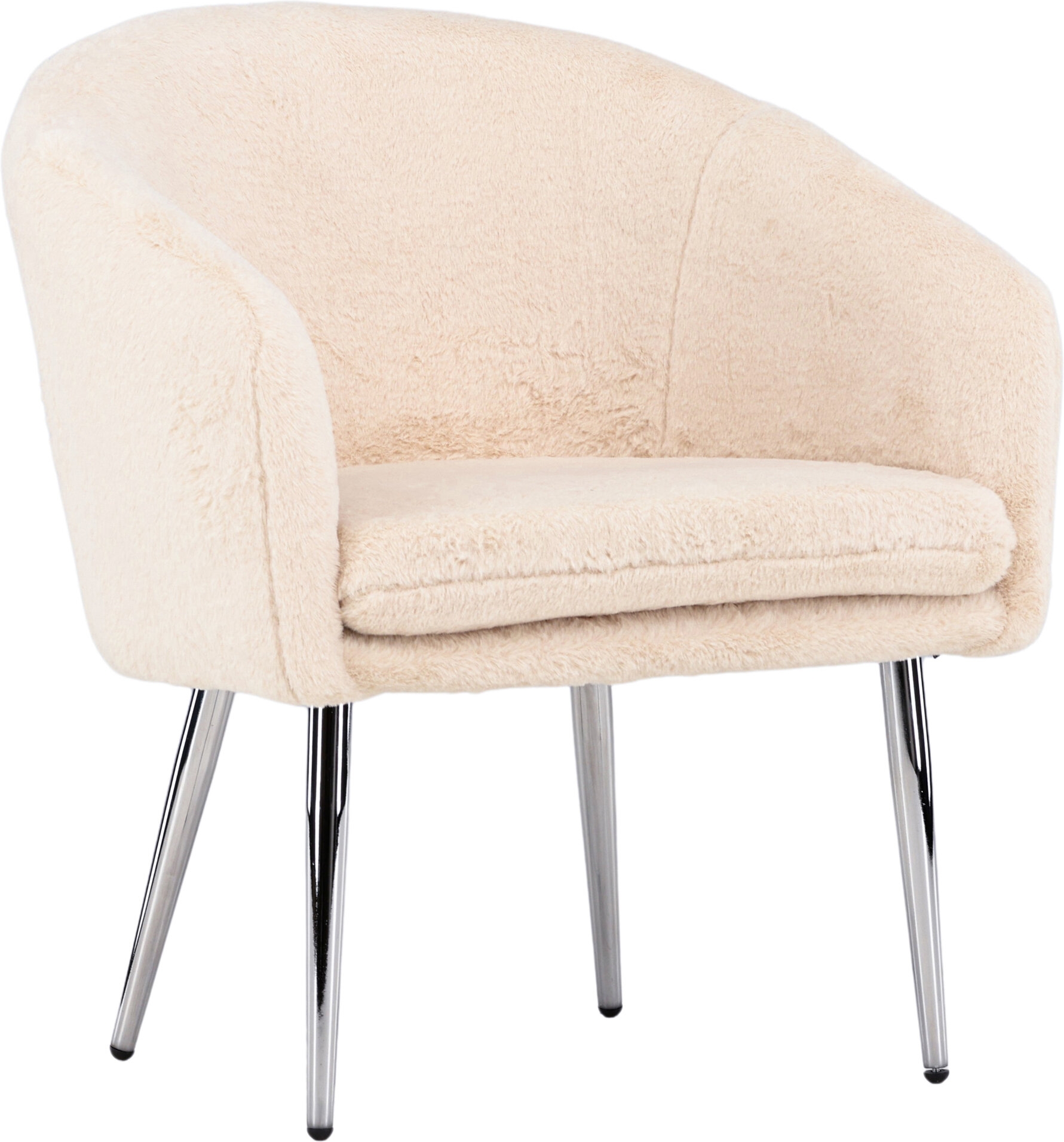 Wanda-Sessel - Beigefarbener Teddy