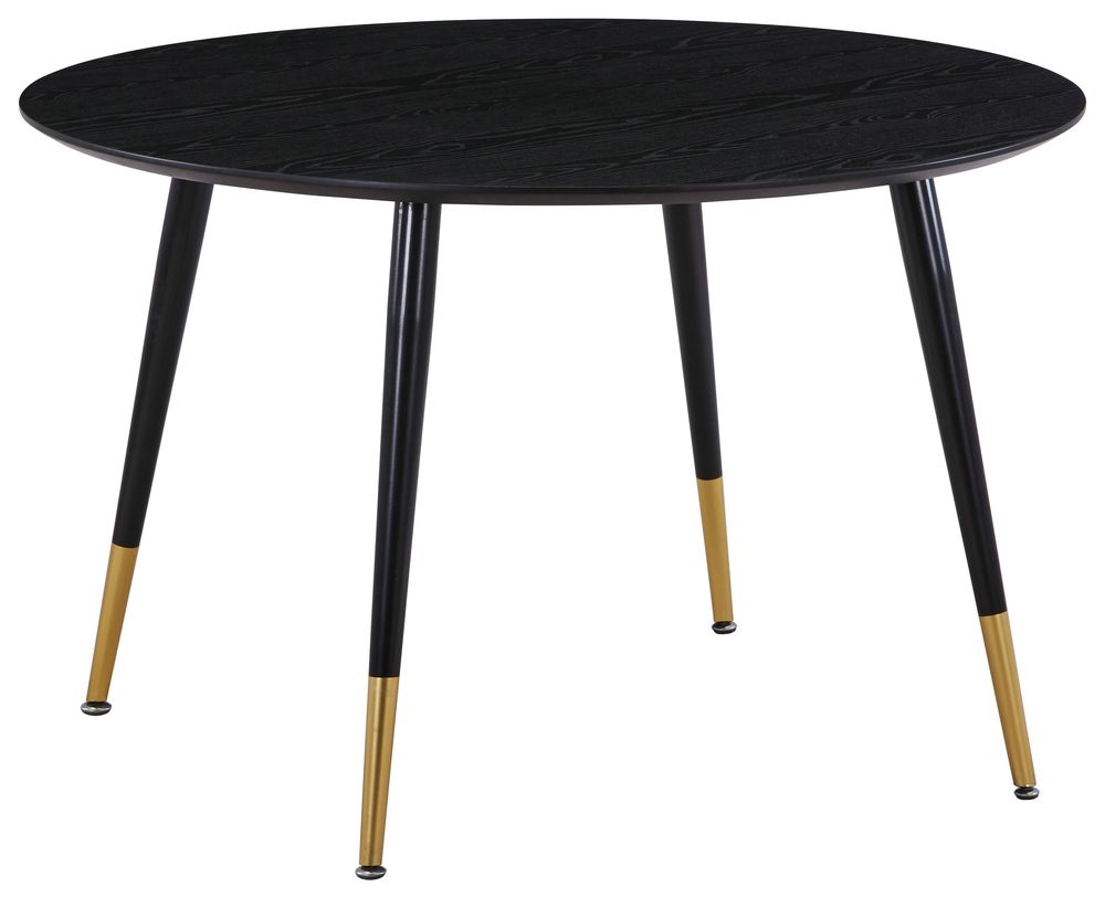 Esstisch Slope ø115 cm - schwarz / Messing Esstisch Slope ø115 cm - schwarz / Messing