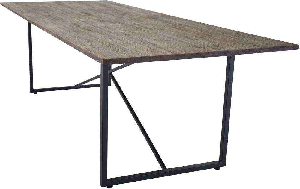 Esstisch Herrljunga 250 cm - Schwarz / Teak dunkel