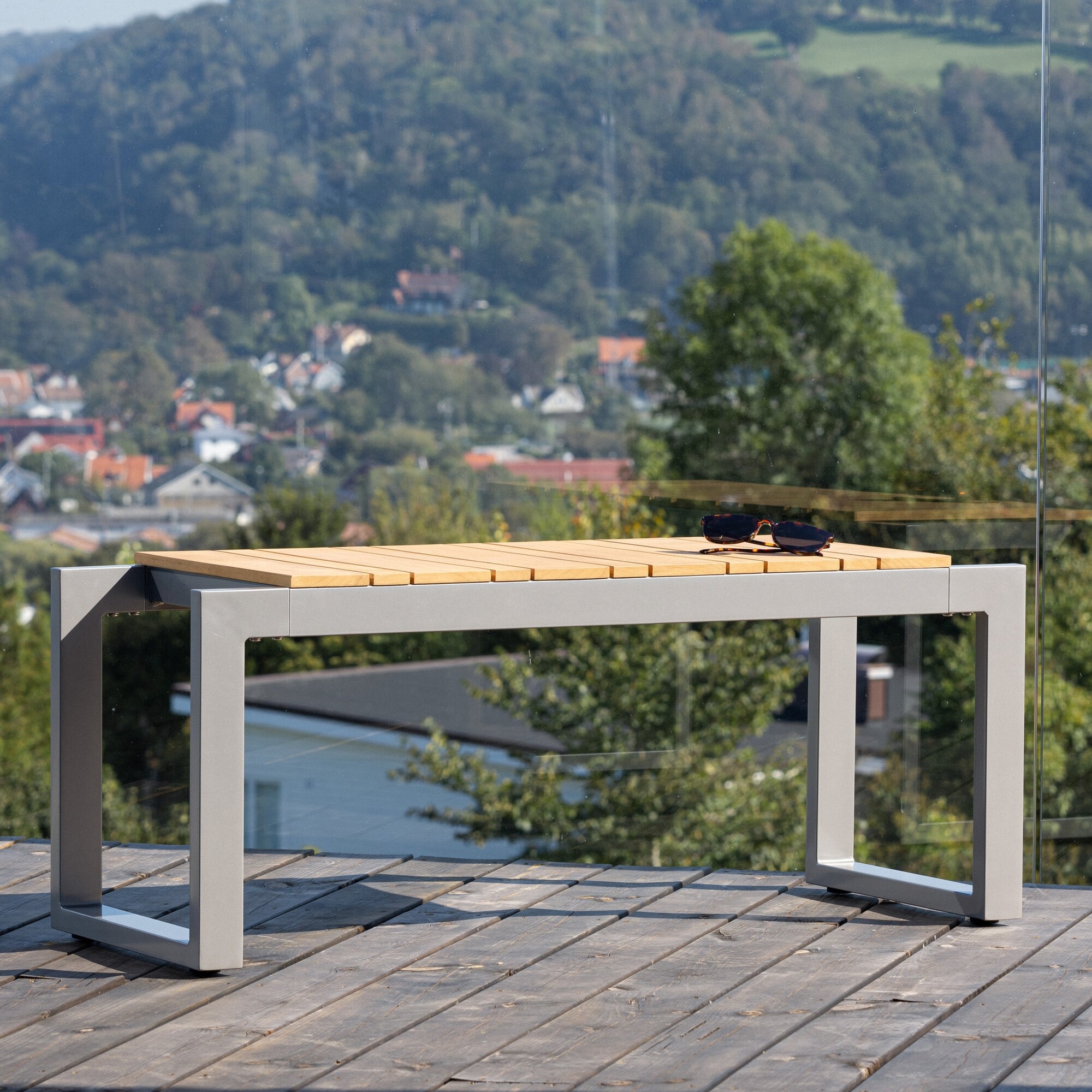 Zenia Bank - Dunkelgrau/Natur