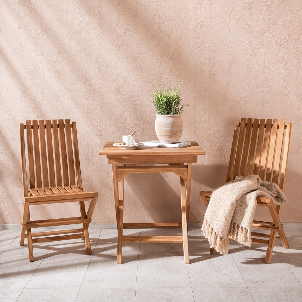 Ghana Outdoor-Essgruppe mit 2 Ghana-St�hlen - Teak