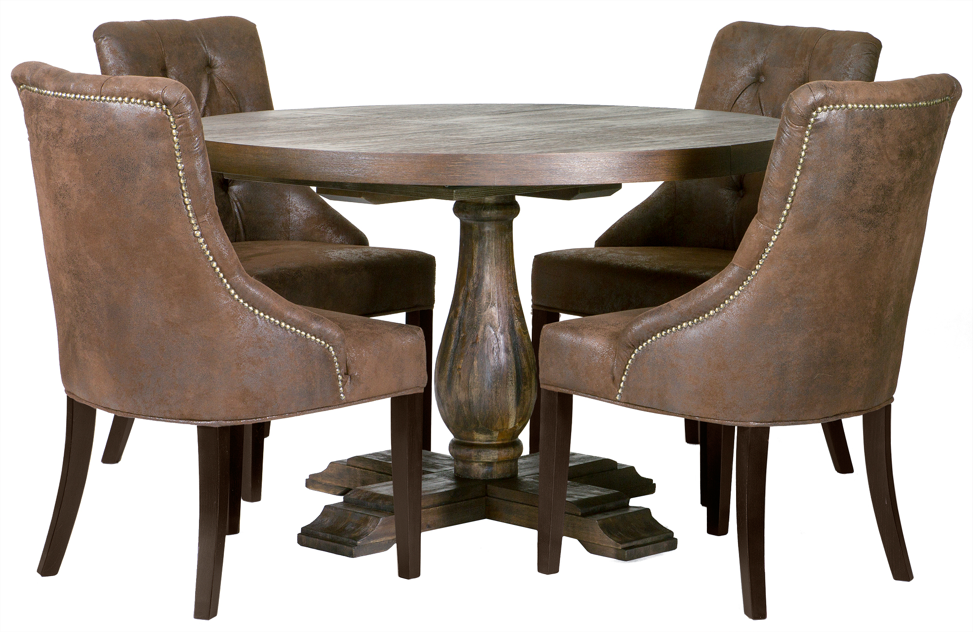 Esstischgruppe: Lamier runder Esstisch + 4 Tuva Europa II mocca Esstischgruppe: Lamier runder Esstisch + 4 Tuva Europa II mocca