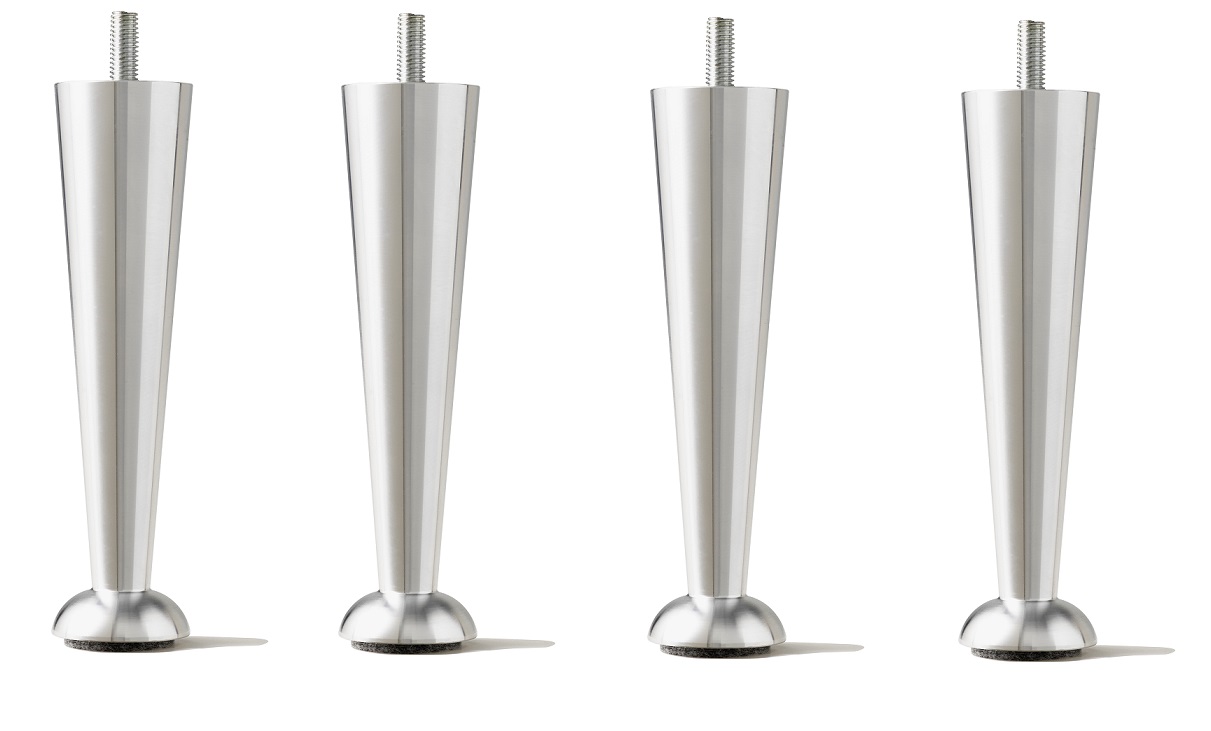 Champange Bettbeine aus Metall - 4er-Pack