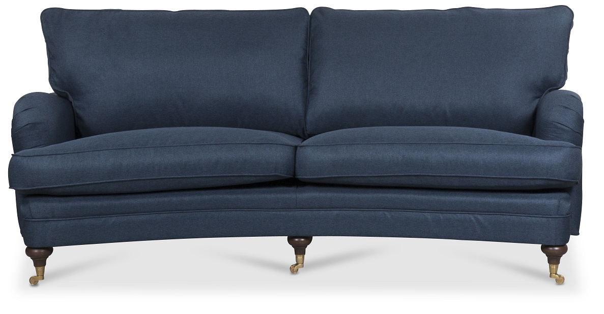 Howard London Premium 4-Sitzer gebogenes Sofa - Blau
