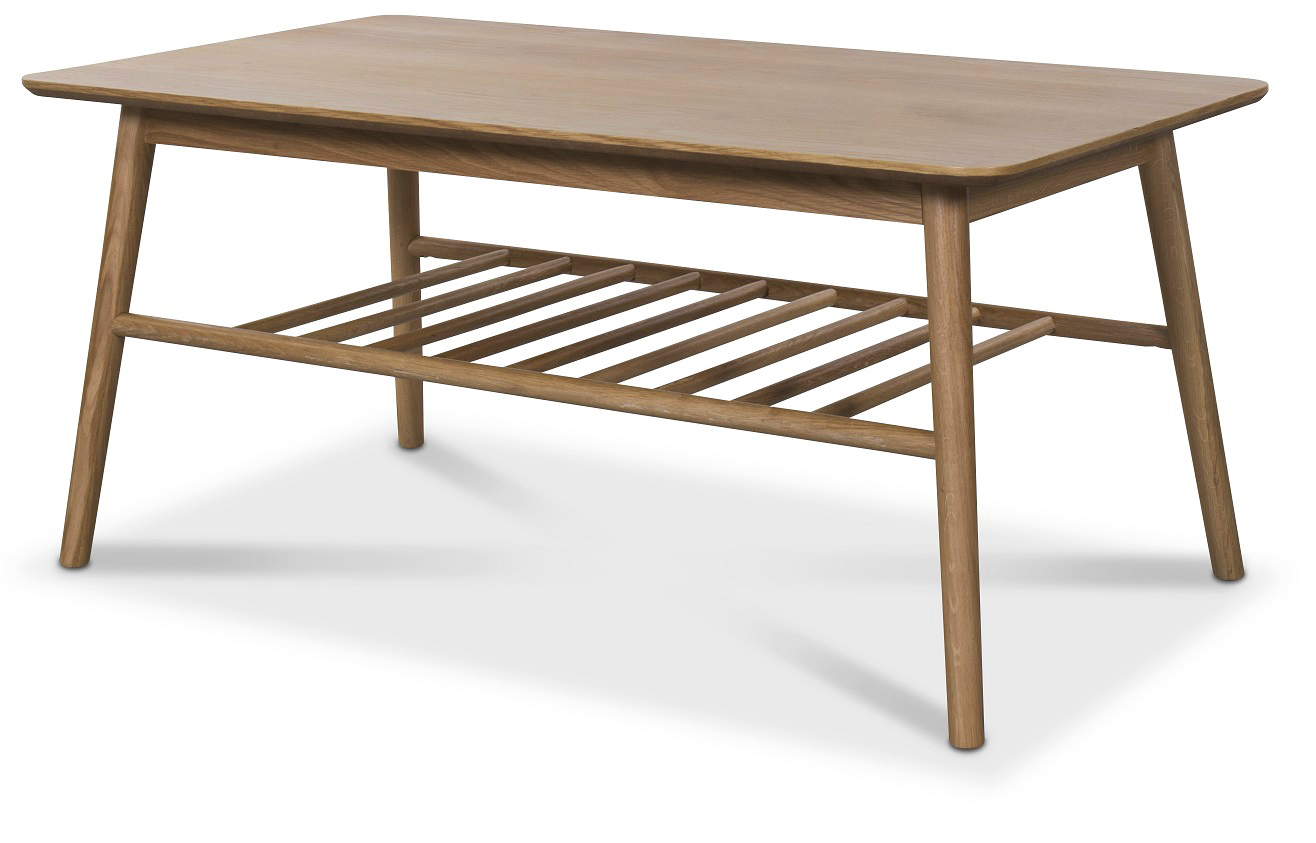 Alto Couchtisch mit Ablage - Eichenfurnier + M�belf��e