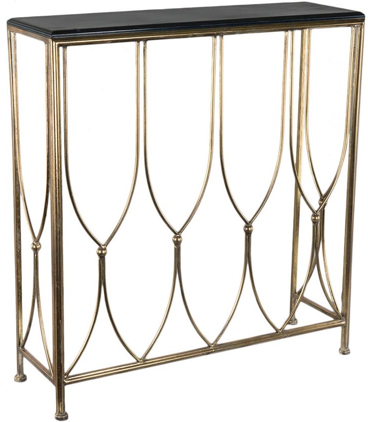 Konsolentisch Andrea - Antik Messing / Schwarz +