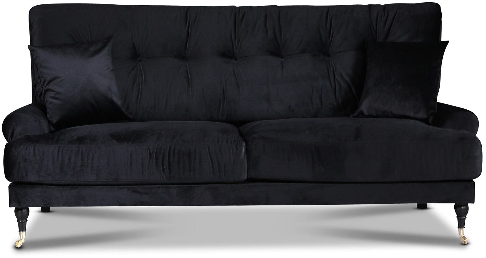 Adena 2-Sitzer-Sofa - Schwarzer Samt