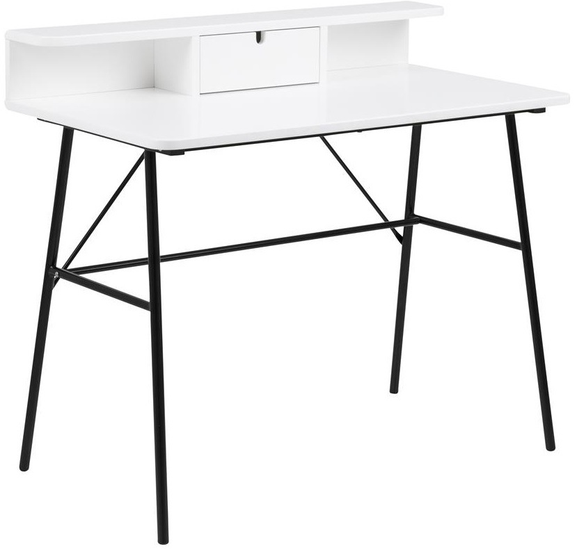 Pascal Schreibtisch 100x55 cm - Weiß/Schwarz Pascal Schreibtisch 100x55 cm - Weiß/Schwarz