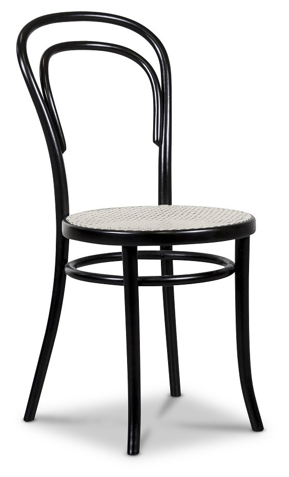 Biegeholz Stuhl No14 Klassiker mit Rattan Sitzfl�che - Farbe des Ger�sts w�hlbar