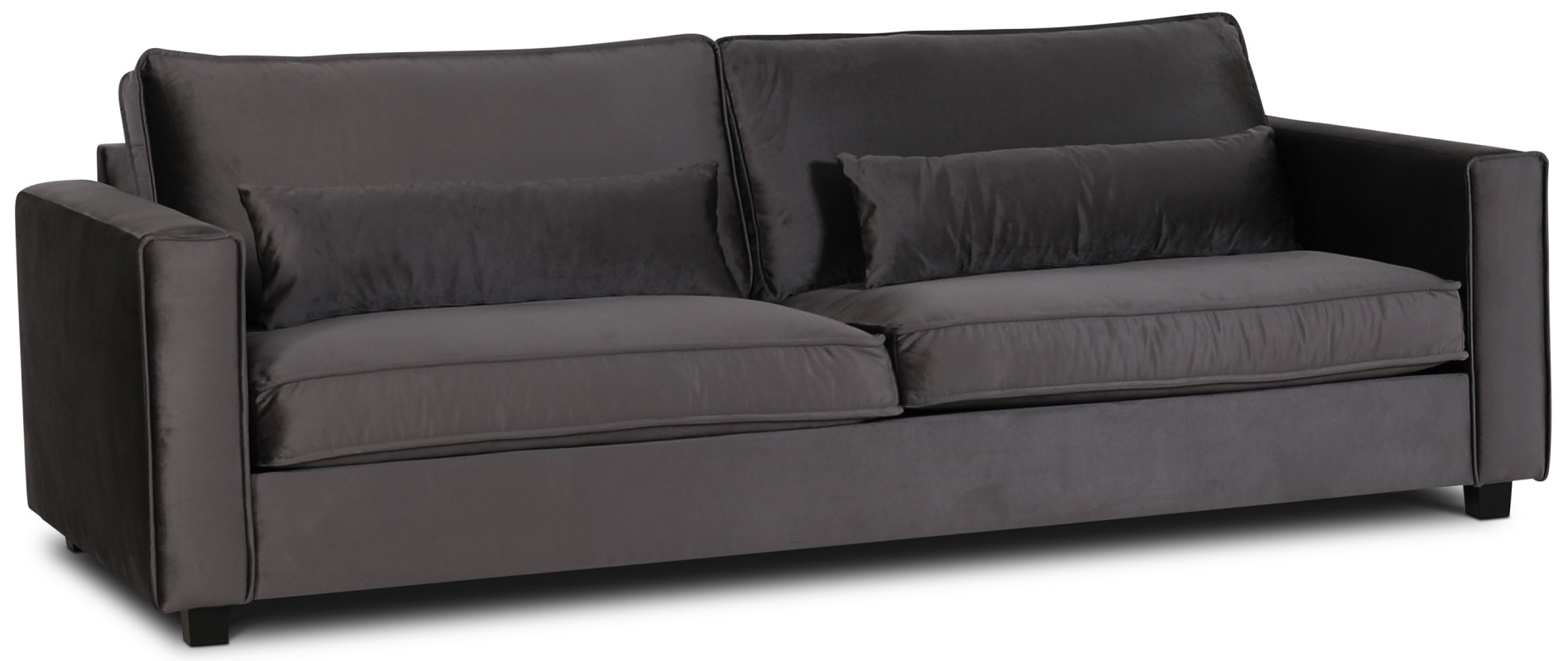 Adore Lounge Sofa 4-Sitzer Sofa - Silbergrau (Samt)