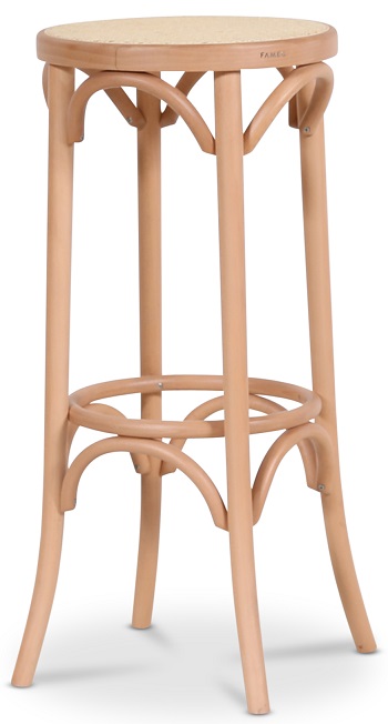 Bugholz Barhocker No 73 Classic- Buche / Rattan