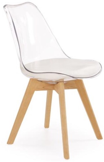 Stuhl Almina - Transparent/Buche