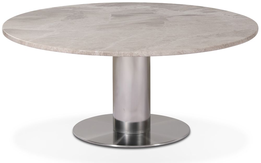 Next 105 Runder Couchtisch - Gebürsteter Stahl / Marmor (Beige) Next 105 Runder Couchtisch - Gebürsteter Stahl / Marmor (Beige)