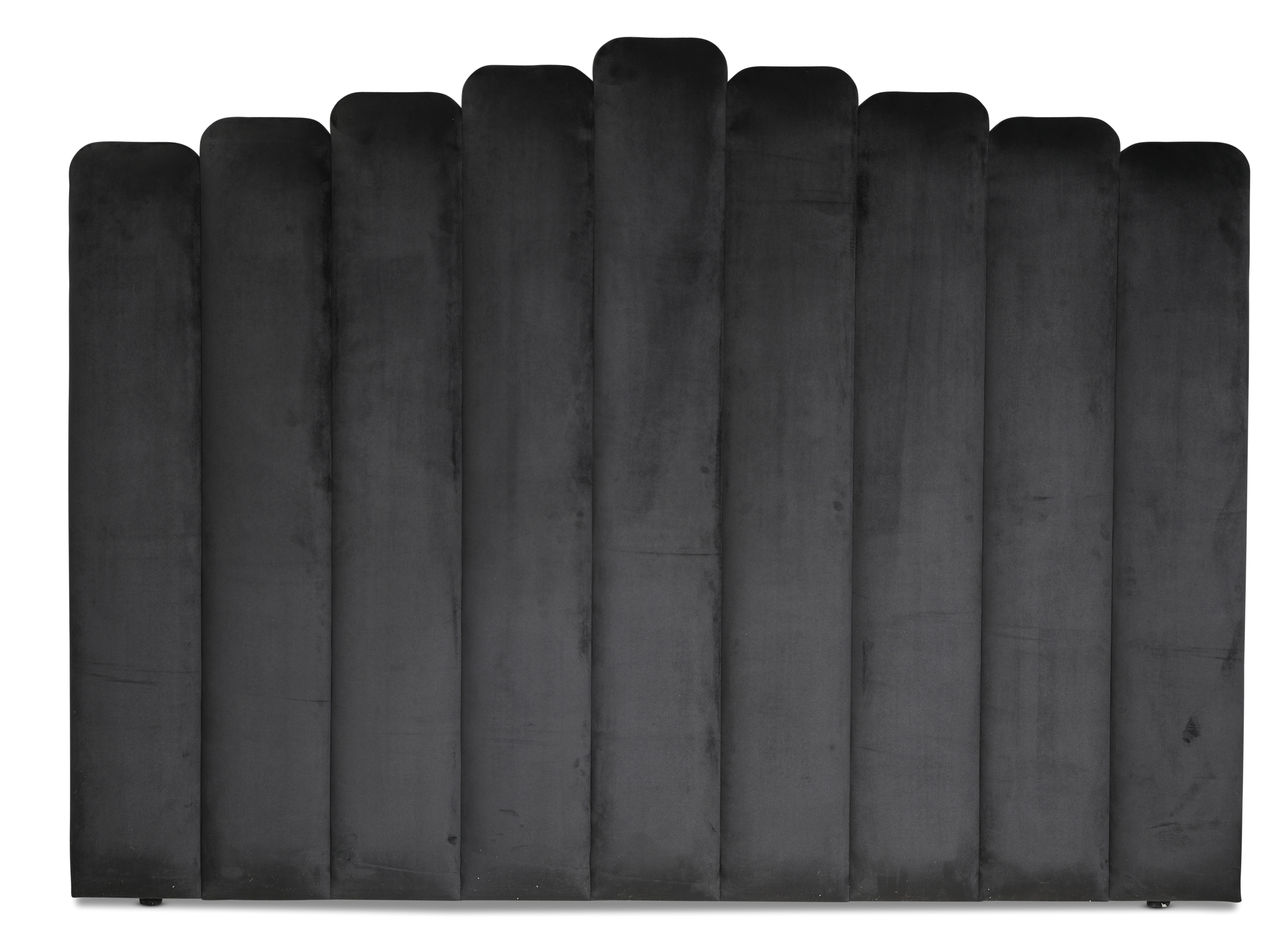 Ausgefallenes Kopfteil Anthrazit (Samt) - Optionale Breite