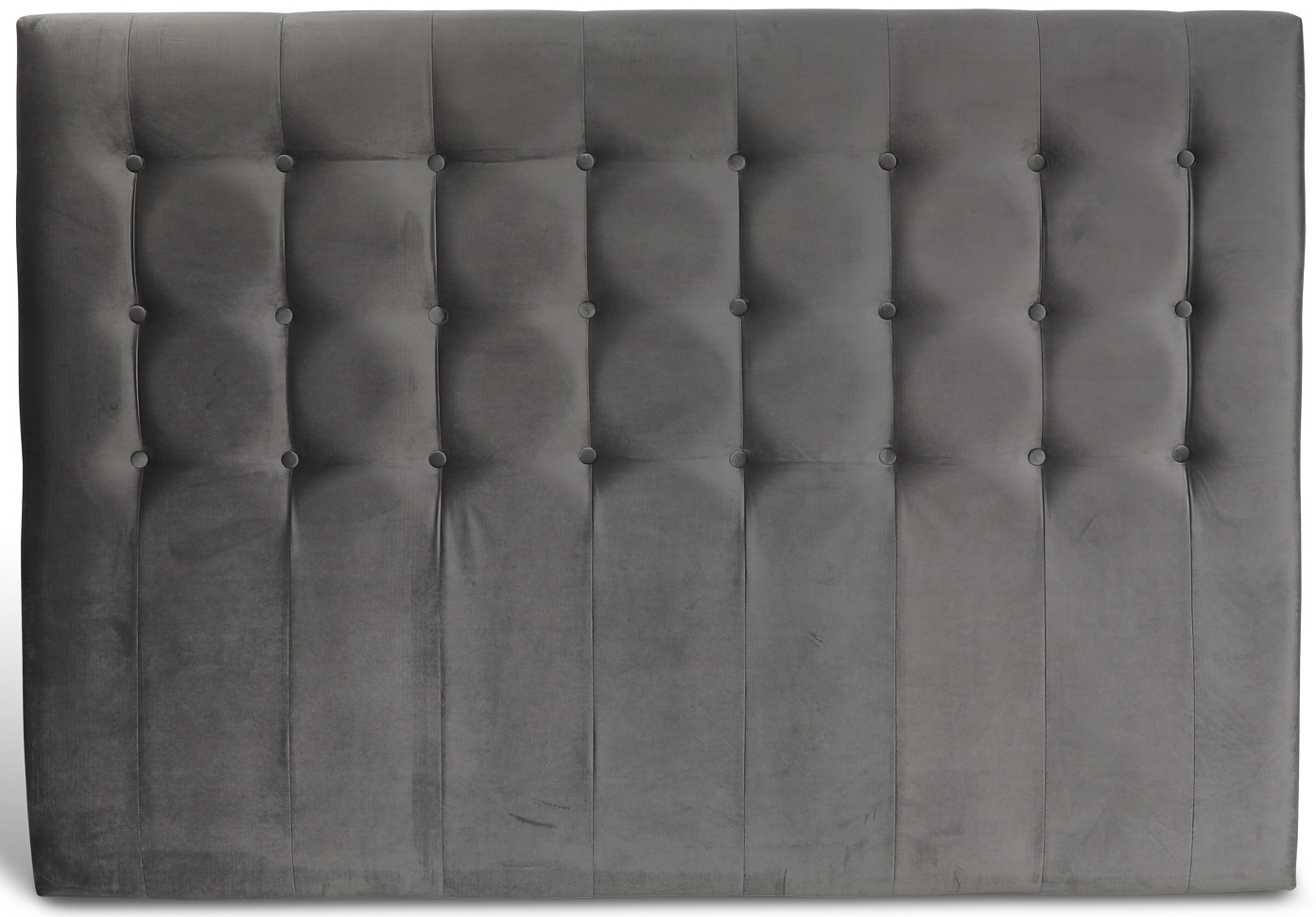 Centa Kopfteil mit Kn�pfen (grauer Samt) - Optionale Breite