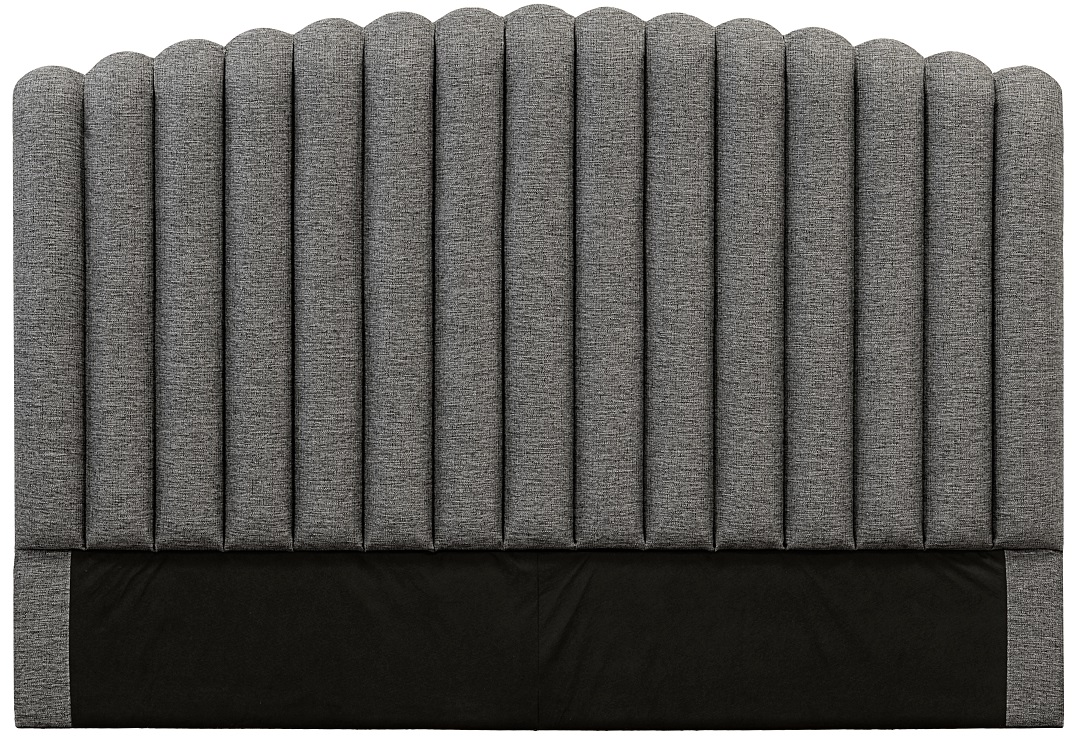 Kopfteil Bornholm (Stoff Grau) - Wahlfreie Breite