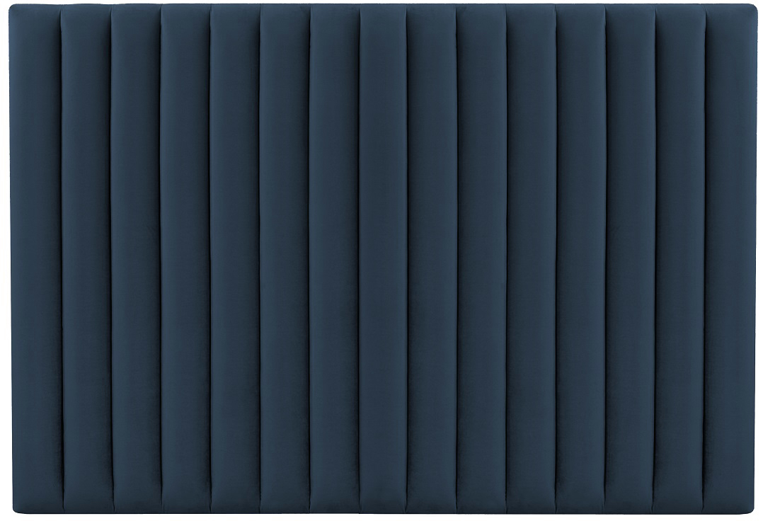 Ribbersborg Kopfteil (blau Samt) - Breite w�hlbar