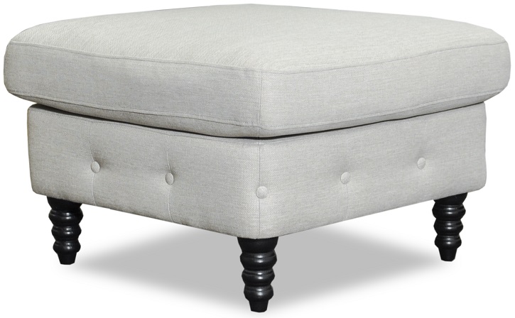 Ashford Chesterfield Fu�hocker - Leinen beige