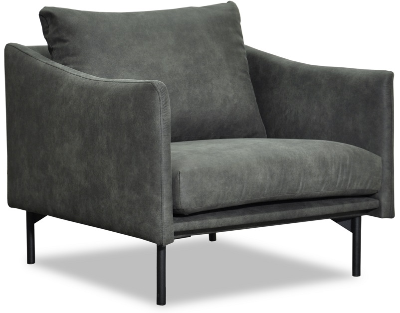 Harpan Sessel - Anthrazitfarbenes �ko-Leder