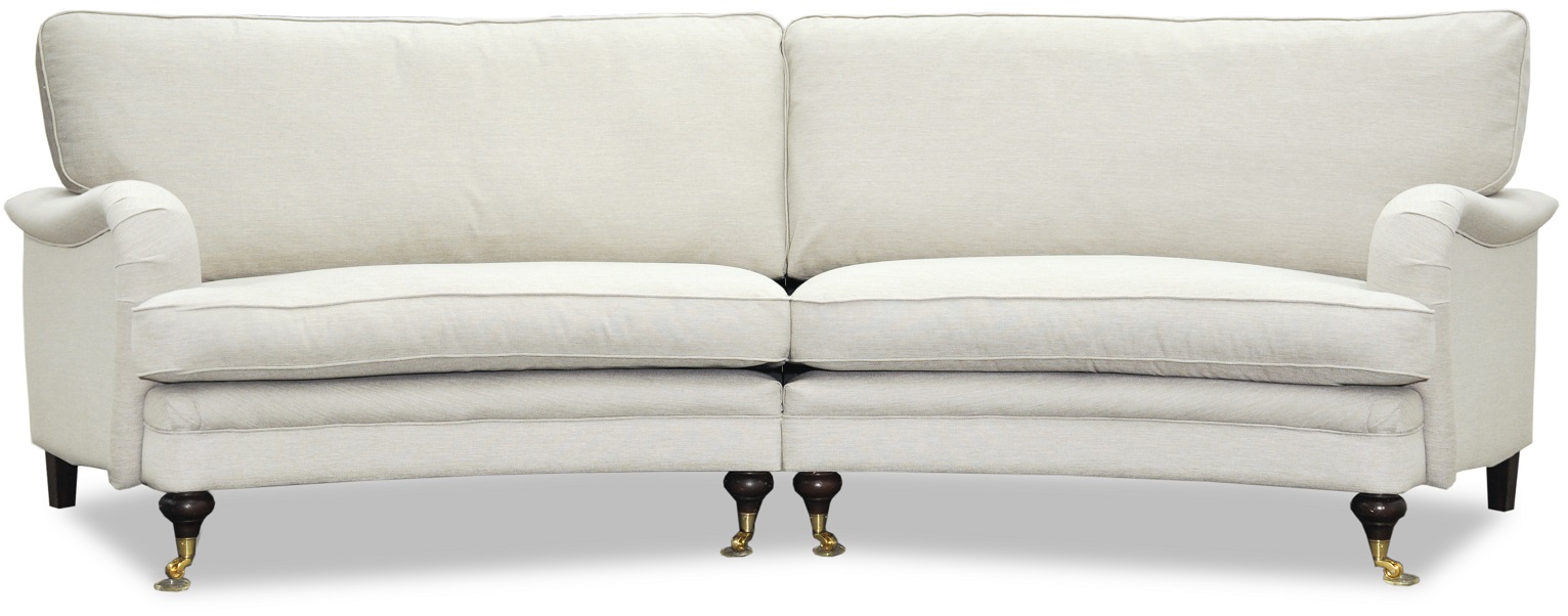 Howard 4-Sitzer-geschwungenes Sofa 295 cm - Hellbeige