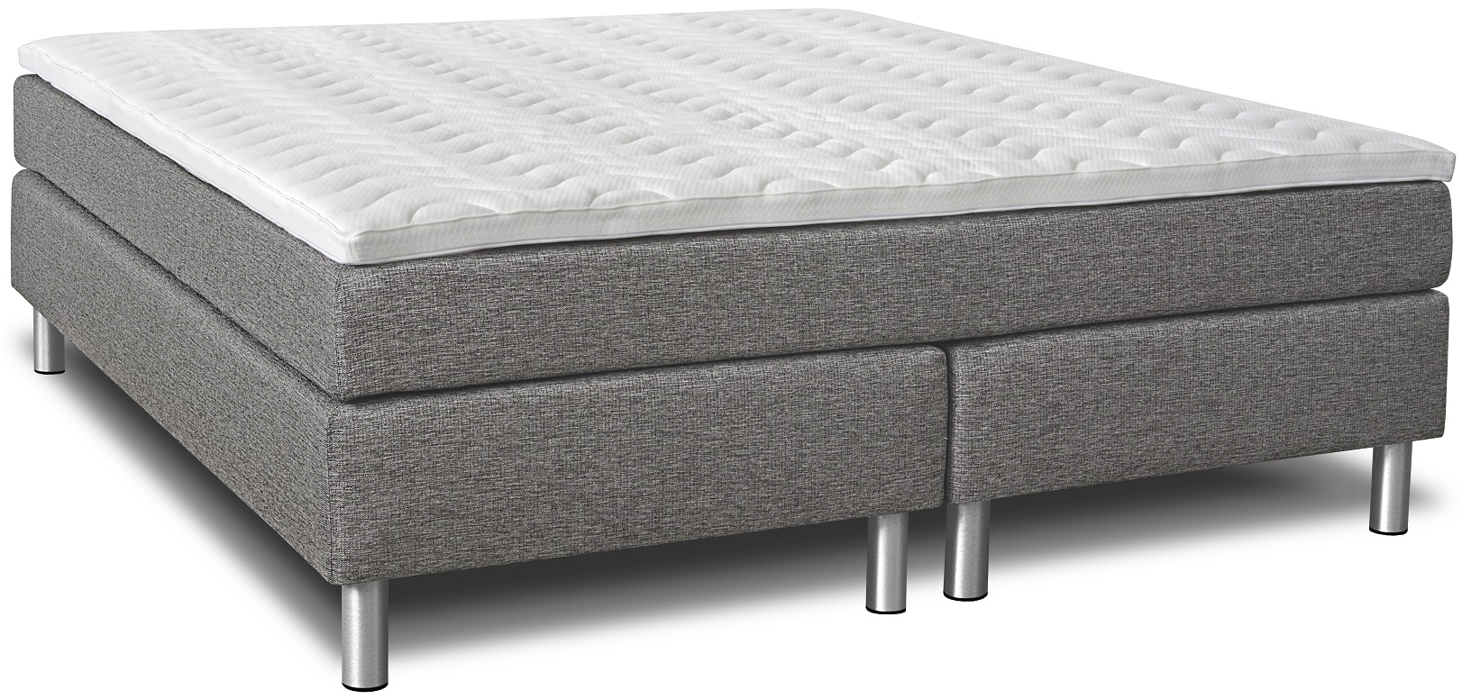 Komfort-Continentalbett 5-Zonen-Tasche (Grau) - Beliebige Breite