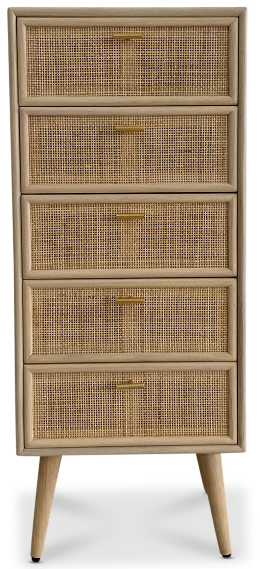 Rattankommode mit 5 Schubladen - React