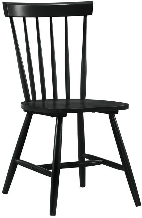 F�r� schwarzer Freischwingerstuhl aus Holz + Stuhlkissen