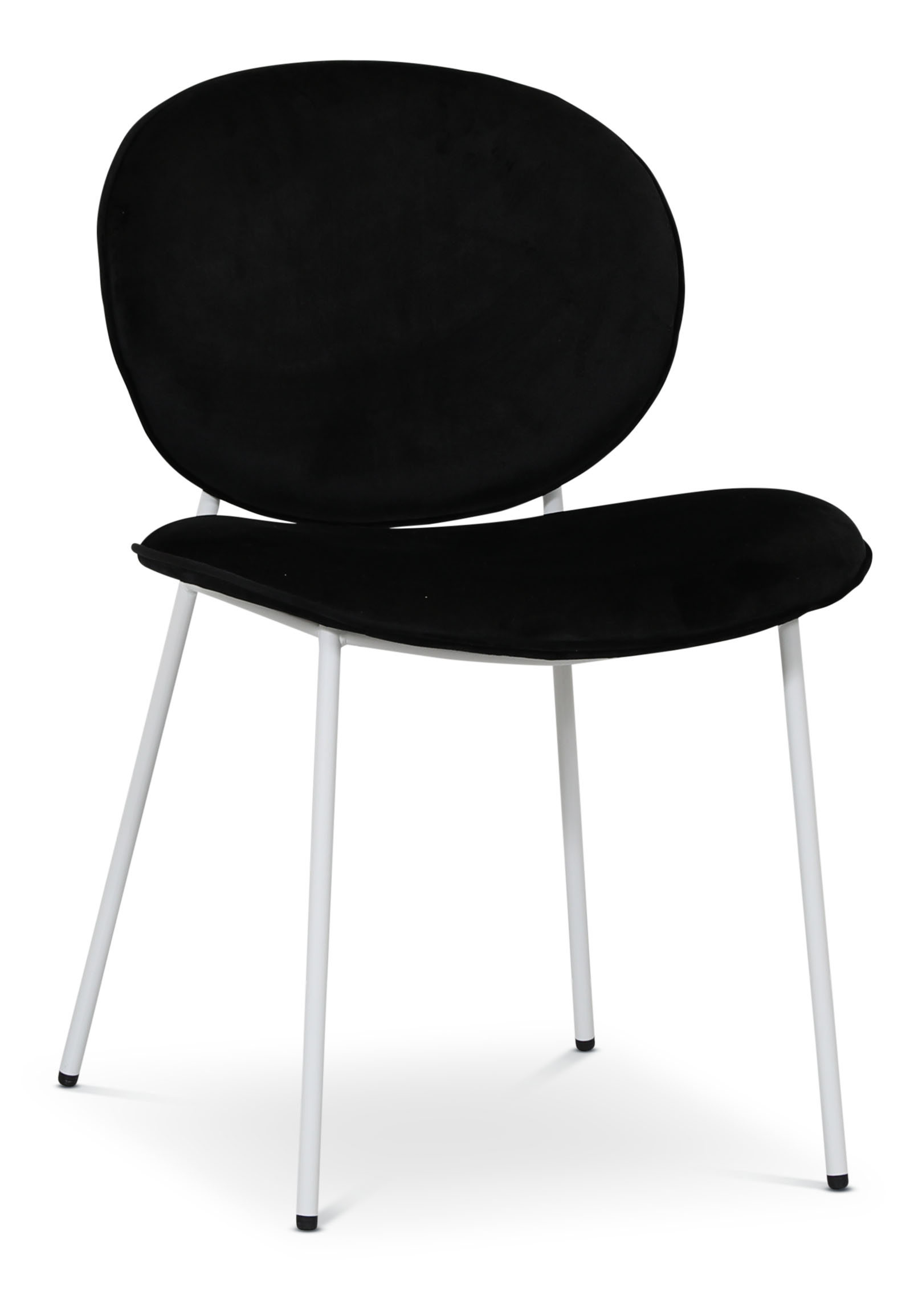Palettenstuhl aus schwarzem Samt mit weißen Beinen + Palettenstuhl aus schwarzem Samt mit weißen Beinen +